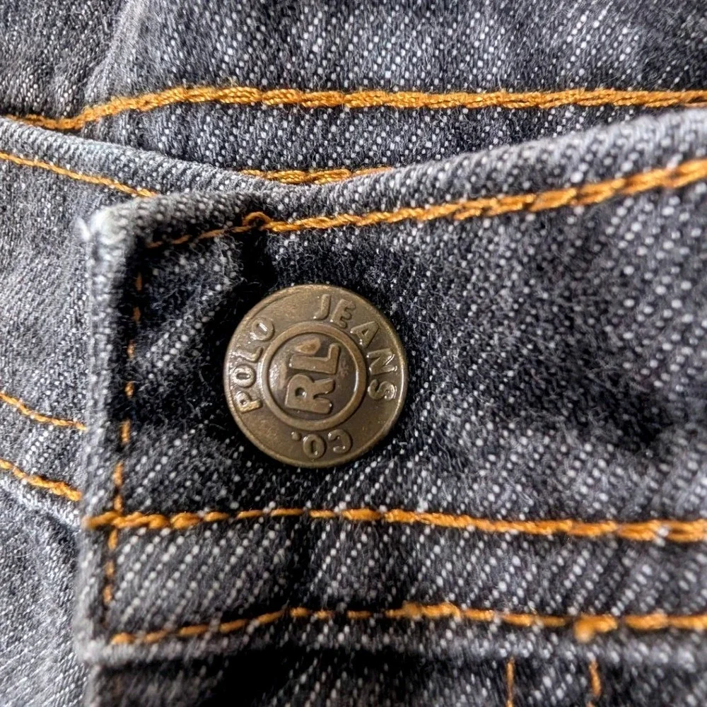 Vintage‎ Polo Jeans Company Ralph Lauren Carpenter Shorts Size 33 Black Denim